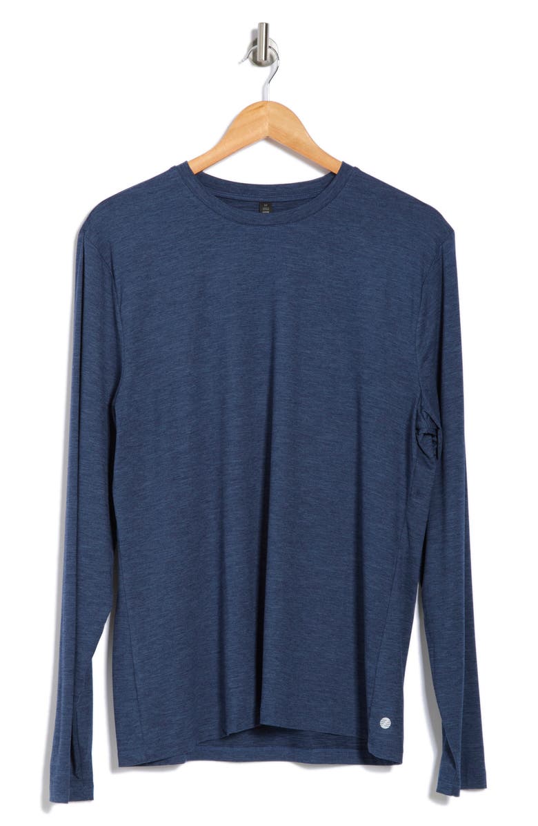 Z by Zella Energy Long Sleeve T-Shirt, Alternate, color, Navy Eclipse