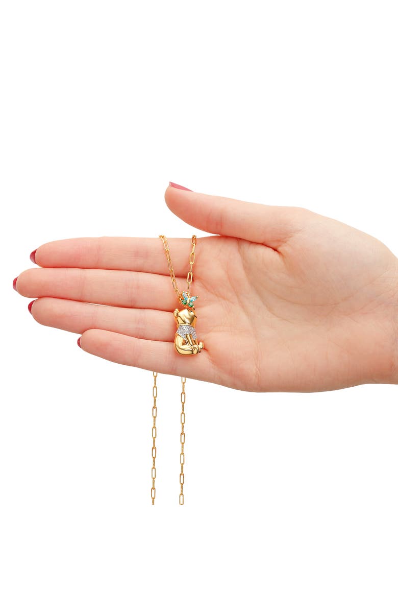 Disney Winnie the Pooh Gold-Plated Butterfly Chain, 18'', Alternate, color, Gold