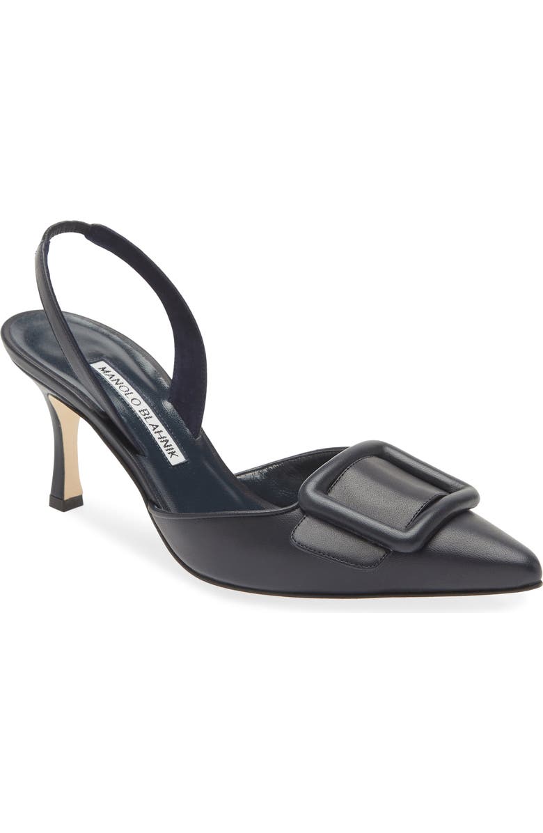 Manolo Blahnik Maysli Buckle Slingback Pump, Main, color,