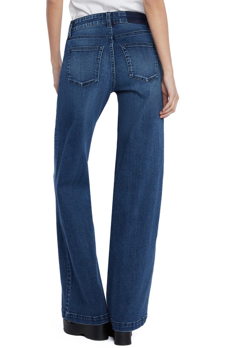 High Waist Wide Leg Jeans, Alternate, color, LISBON BLUE