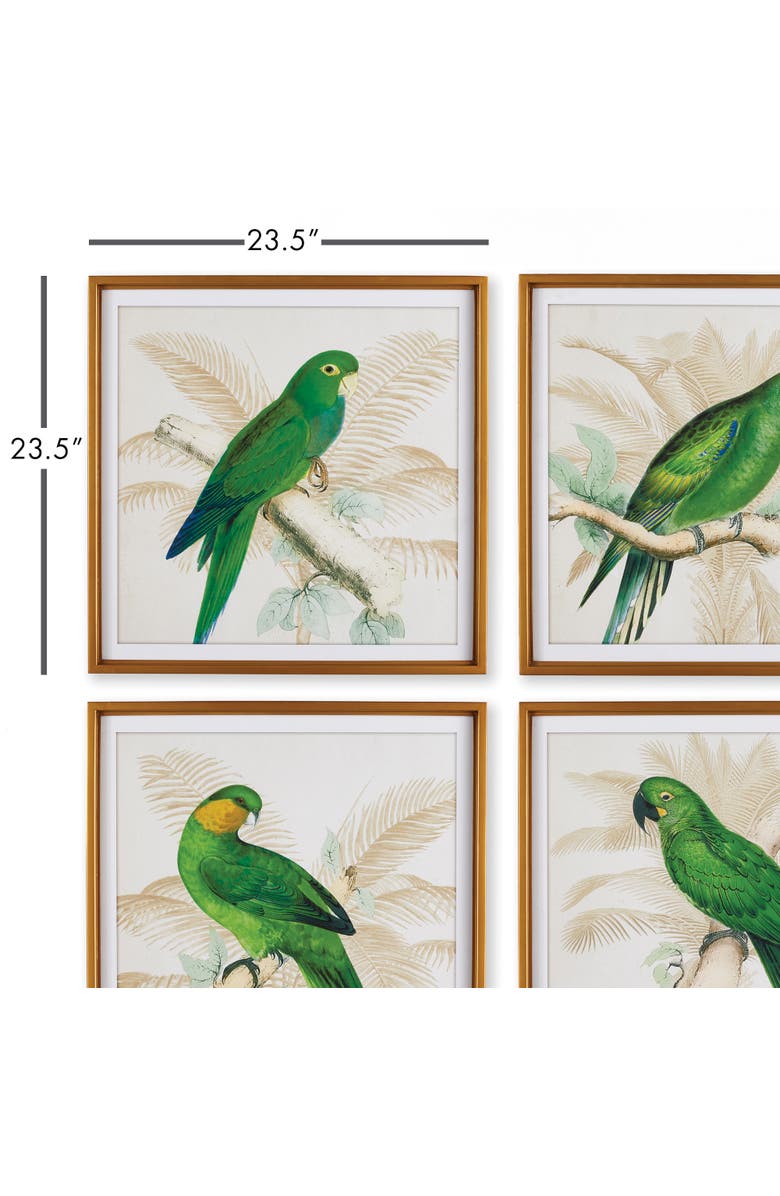 Napa Home & Garden Green Parrots Study Set of 4, Alternate, color, Blue