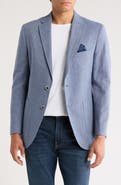 Lucky Brand Slim Fit Herringbone Cotton & Linen Sport Coat