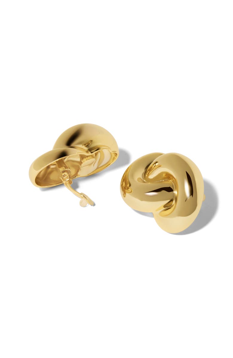 Jennifer Fisher Knot Clip-On Earrings, Alternate, color, Yellow Gold