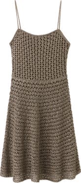 MANGO Crocheted Lurex Dress