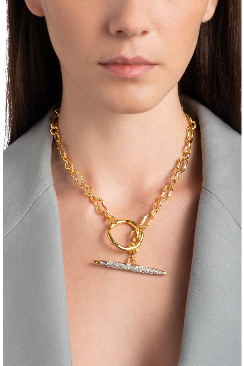 Solanales Crystal Toggle Pendant Necklace, Alternate, color, CRYSTALS