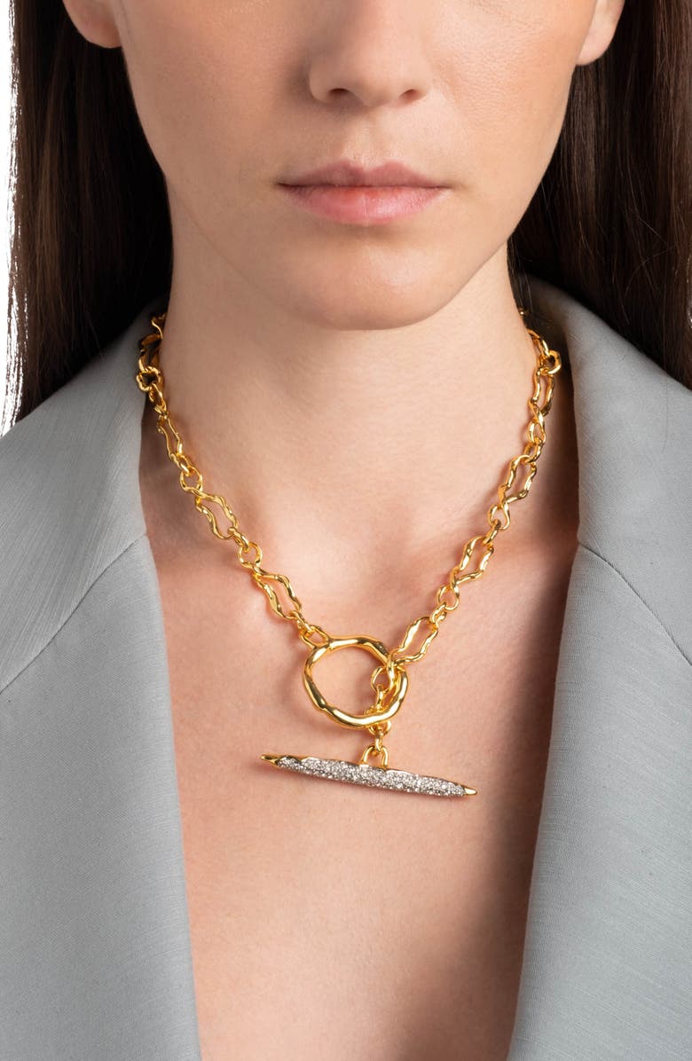 Alexis Bittar Solanales Crystal Toggle Pendant Necklace, Alternate, color, Crystals
