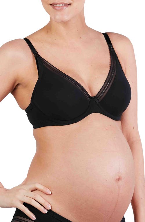 Cache Coeur Milk Underwire Maternity/Nursing Bra in Black at Nordstrom, Size 32F