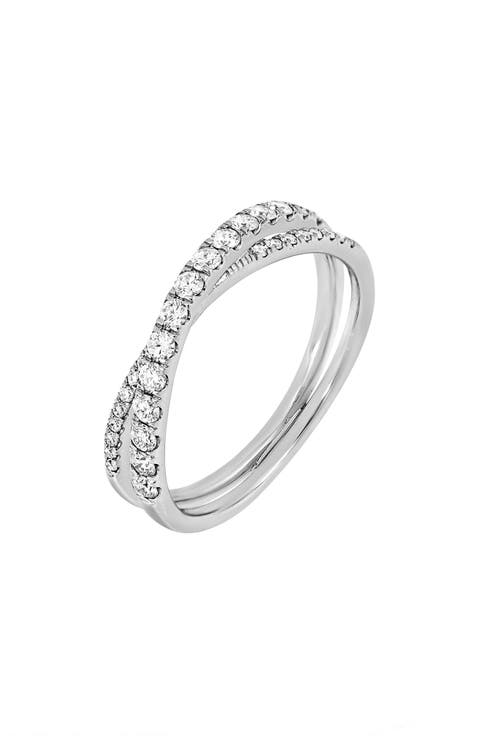 Diamond Crossover Ring (Nordstrom Exclusive)
