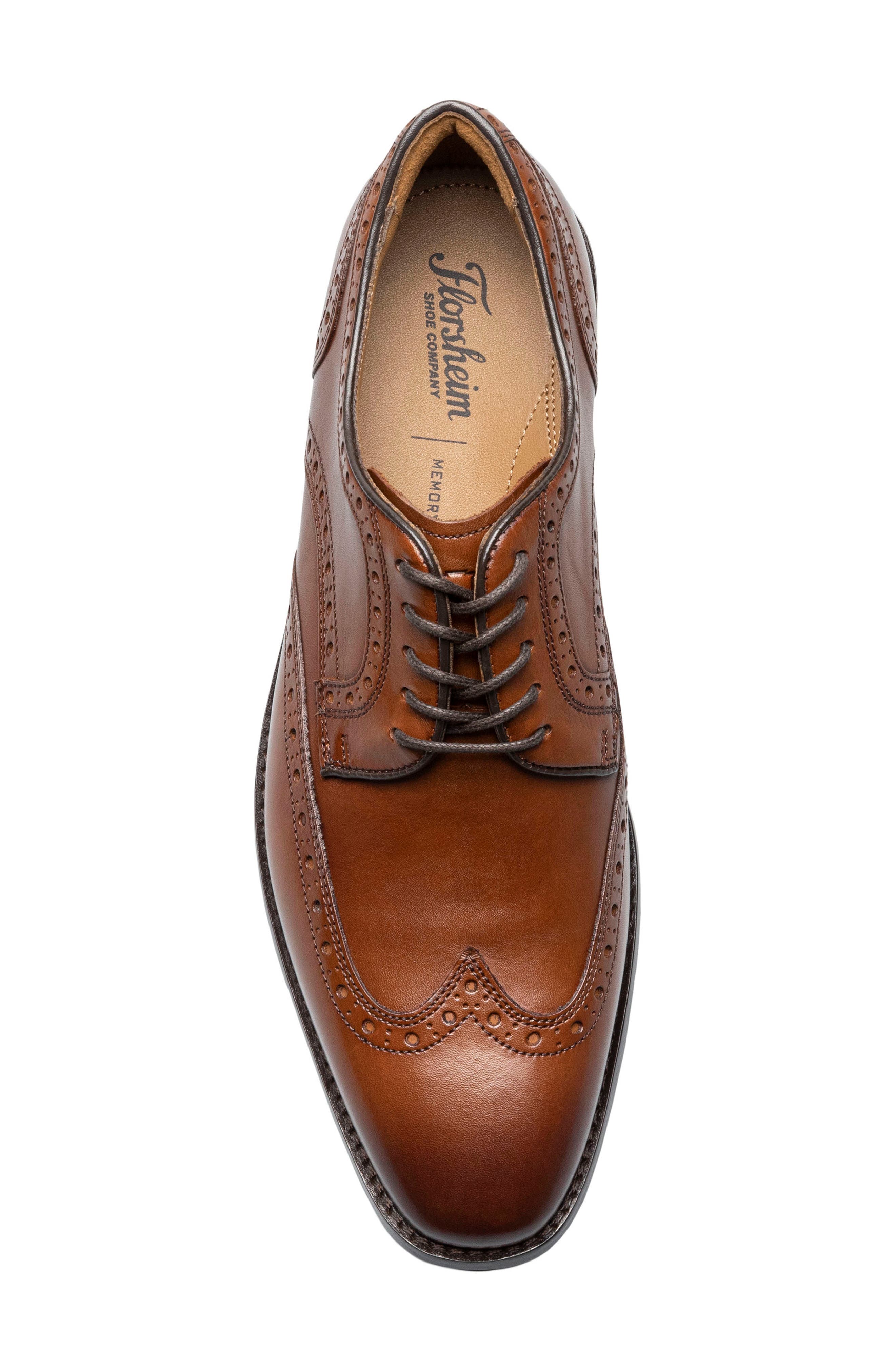 Florsheim Conetta Wingtip Derby, Alternate, color, Cognac