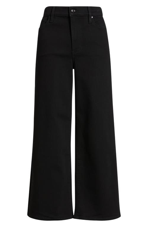 Frame Womens Black Le Slim Palazzo Long Five-pockets Wide-leg High-rise Stretch-denim Blend Jeans In Black