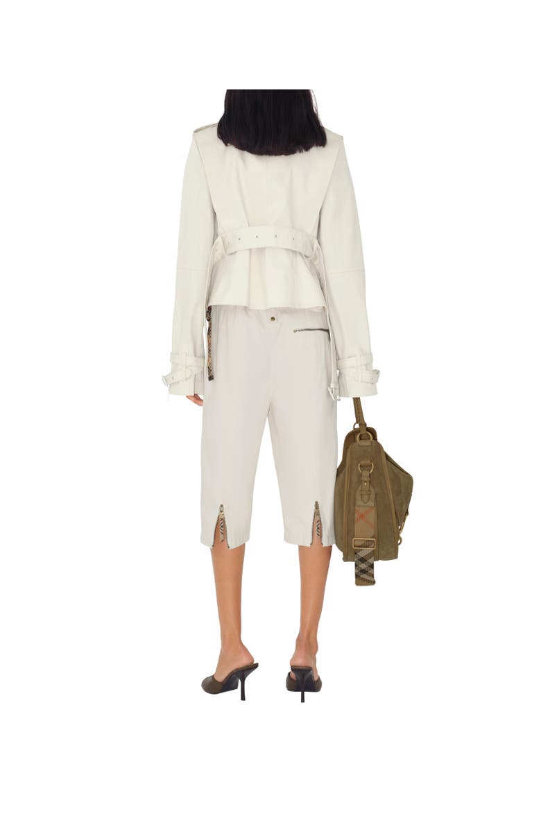 Burberry Bonded Cotton Trench Jacket, Alternate, color, Sail