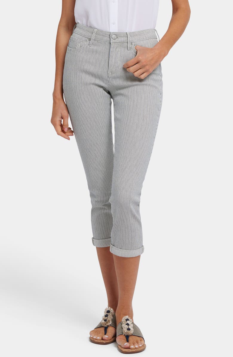 NYDJ Chloe Cuff Capri Jeans, Main, color, Luarca Stripe