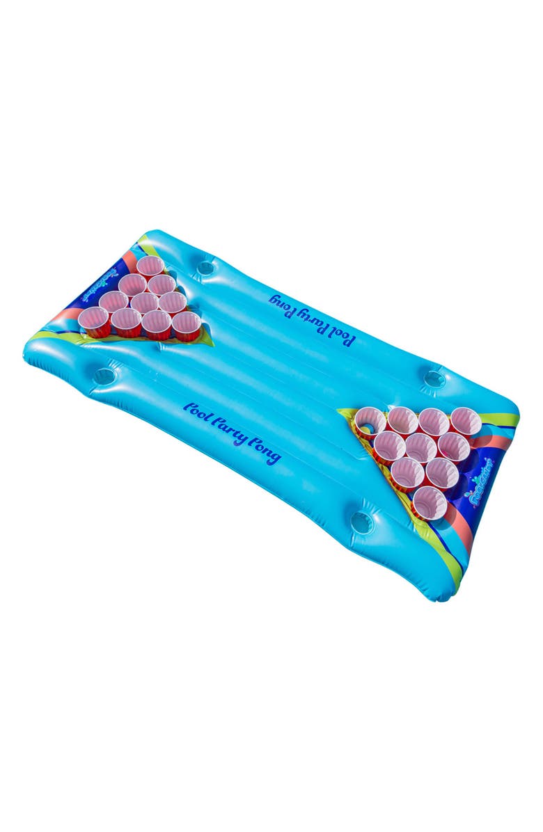 POOLCANDY Floating Party Pong Pool Float, Alternate, color, Blue