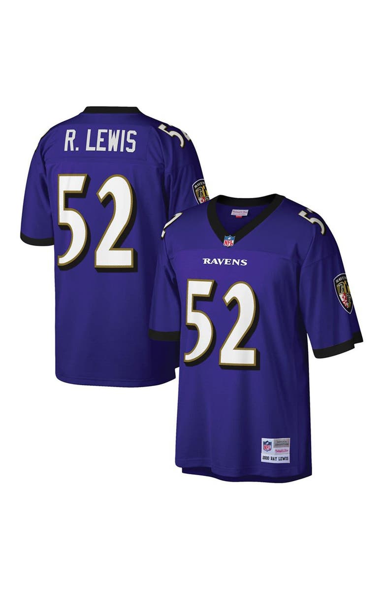 Mitchell & Ness Men's Mitchell & Ness Ray Lewis Purple Baltimore Ravens Big & Tall 2000 Retired Player Replica Jersey, Main, color, Purple