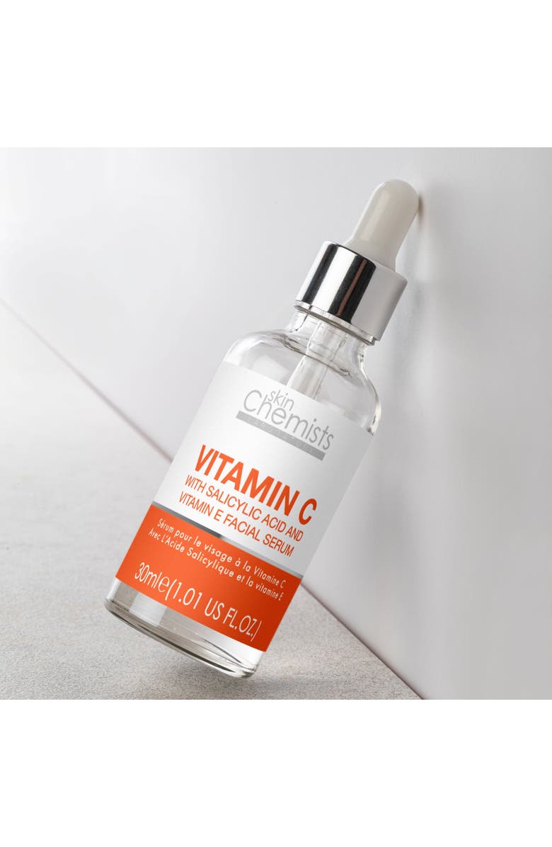 SKINCHEMISTS Anti-Ageing Vitamin C Salicylic Acid Facial Serum 30ml x 3 Trio Set, Alternate, color, White