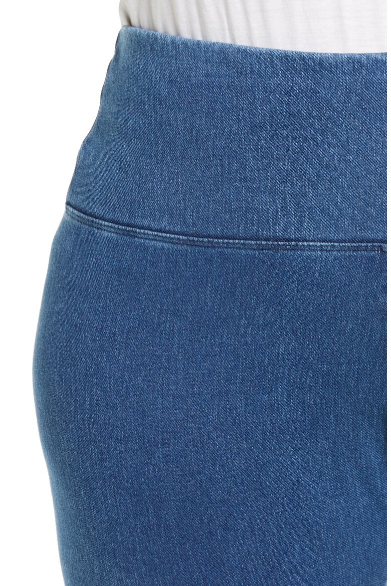 'Lyssentials High Rise Stretch Denim Leggings, Alternate, color, MID WASH