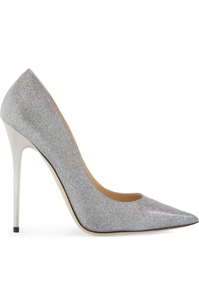 Jimmy Choo 'Anouk' Glitter Pointy Toe Pump, Alternate, color,