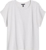 Eileen Fisher Stripe Crewneck Organic Cotton Top