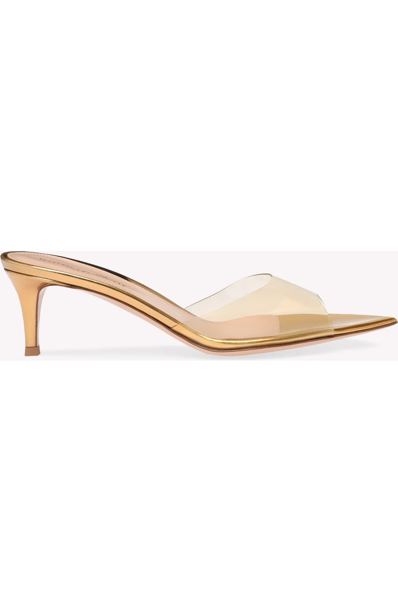 Gianvito Rossi Elle 55 Mules, Main, color, Metallic Gold Plastic
