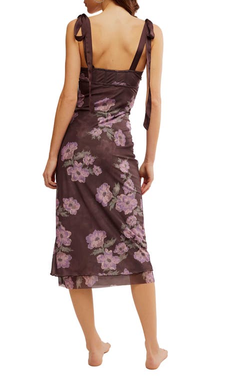 Free People Floral Layered Mesh Slipdress