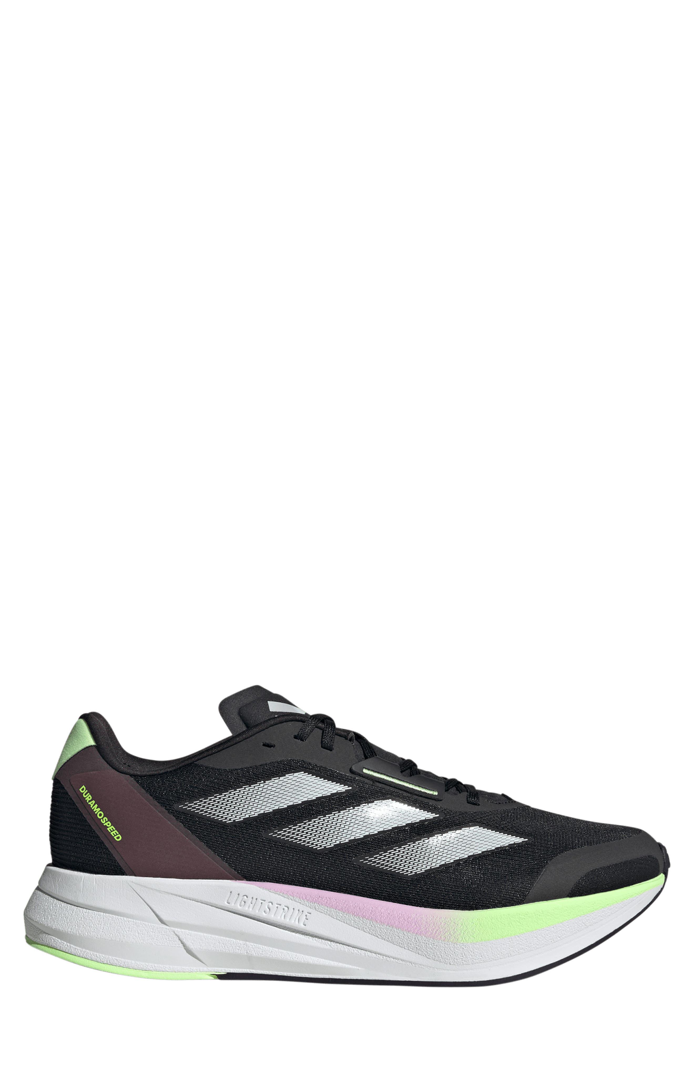 adidas Duramo Running Sneaker, Alternate, color, Black/ Zero Met./ Aurora