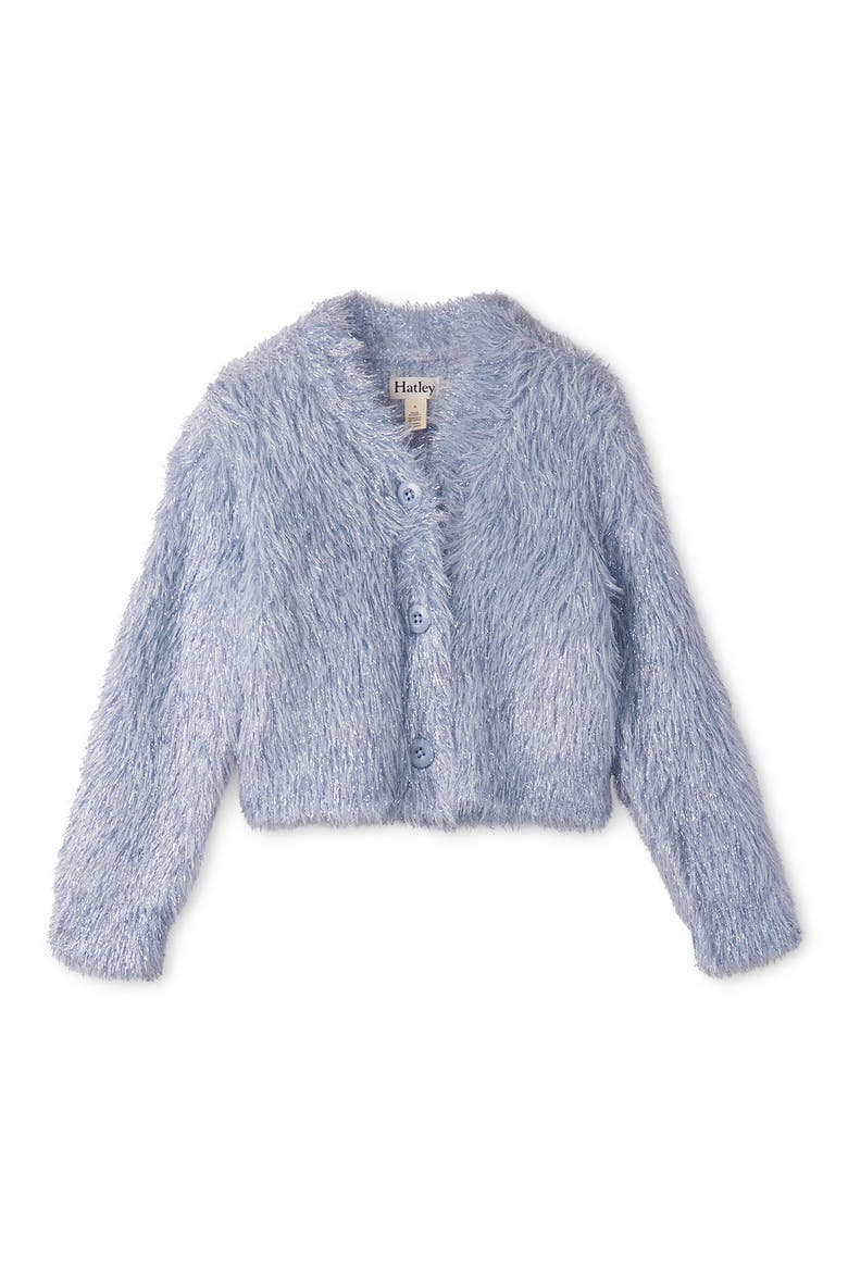 Glitter Heart Cardigan, Main, color, BLUE
