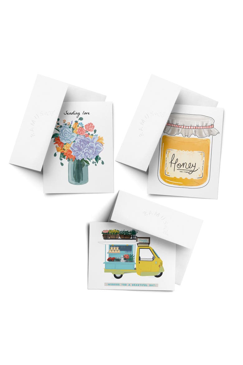 Everyday Greeting Card Pack (3ct) "Sending Love, Flowers, Honey", Main, color, Multi-Pack