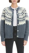 Favorite Daughter The Snowed In Fair Isle Merino Wool & Cashmere Blend Cardigan