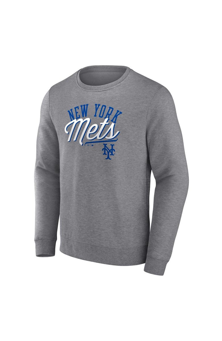 FANATICS Men's Fanatics Branded Gray New York Mets Simplicity Pullover Sweatshirt, Alternate, color, Gray