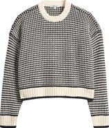 Madewell Textured Stitch Cotton Crewneck Sweater