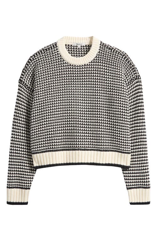 Madewell Textured Stitch Cotton Crewneck Sweater In Multi
