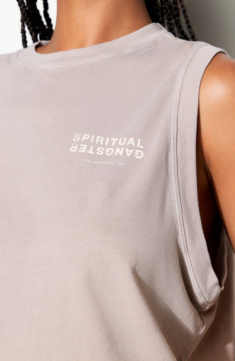 Spiritual Gangster Doheny Cotton Crop Tank, Alternate, color, Moon Rock