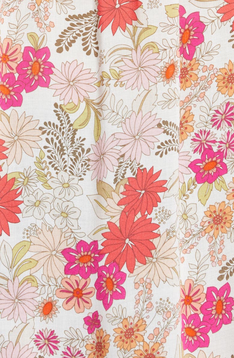 Democracy Floral Flutter Sleeve Top, Alternate, color, Off White/ Bittersweet