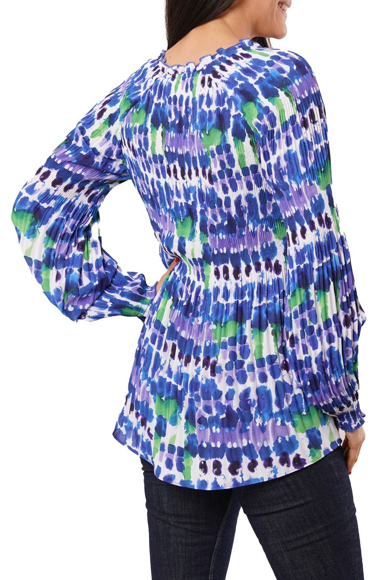 Pleated Ruffle Top, Alternate, color, RAYA COOL