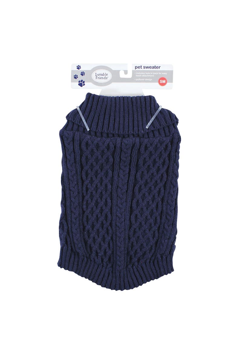 Pet Sweater, Alternate, color, Navy