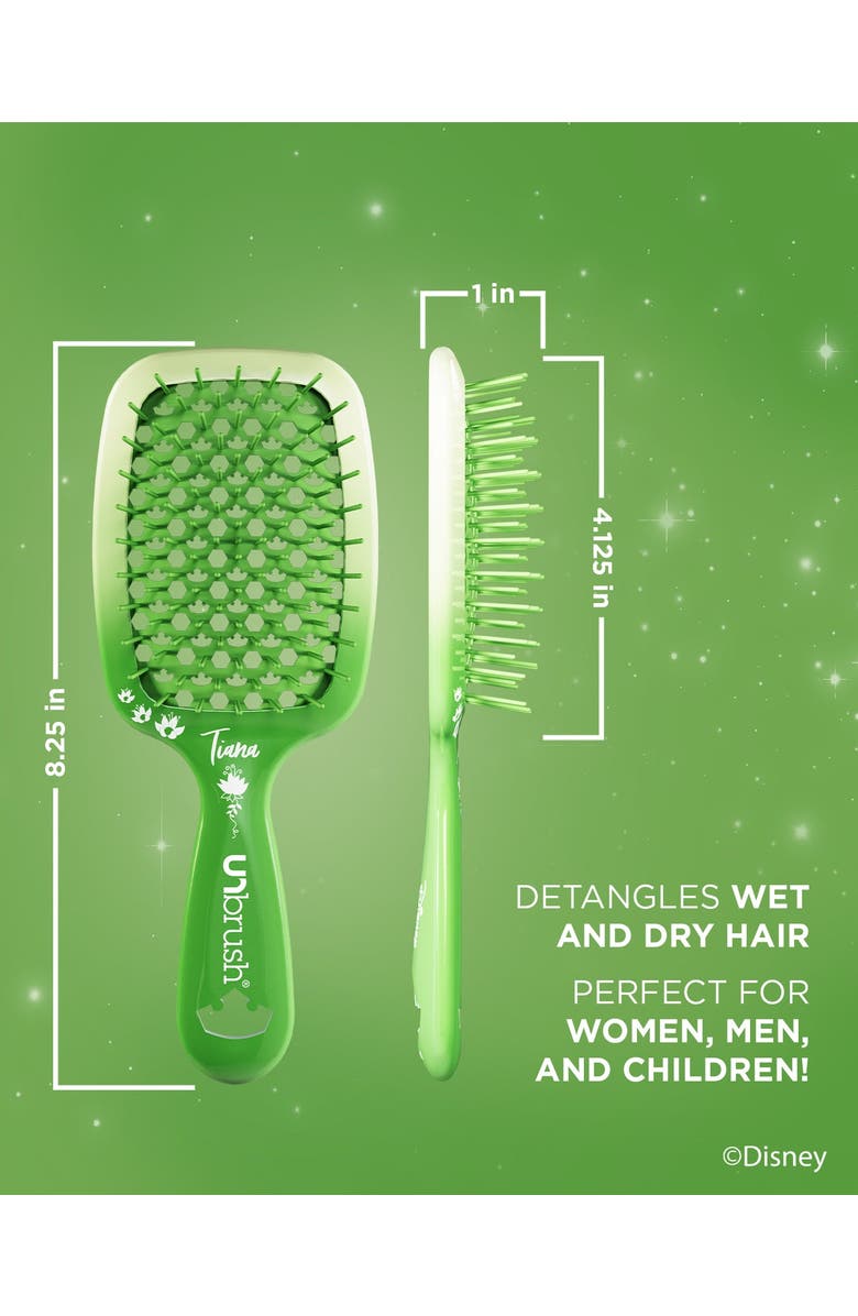 Luxury Brands LLC Unbrush Detangling Brush Disney Princess Collection, Alternate, color, Green