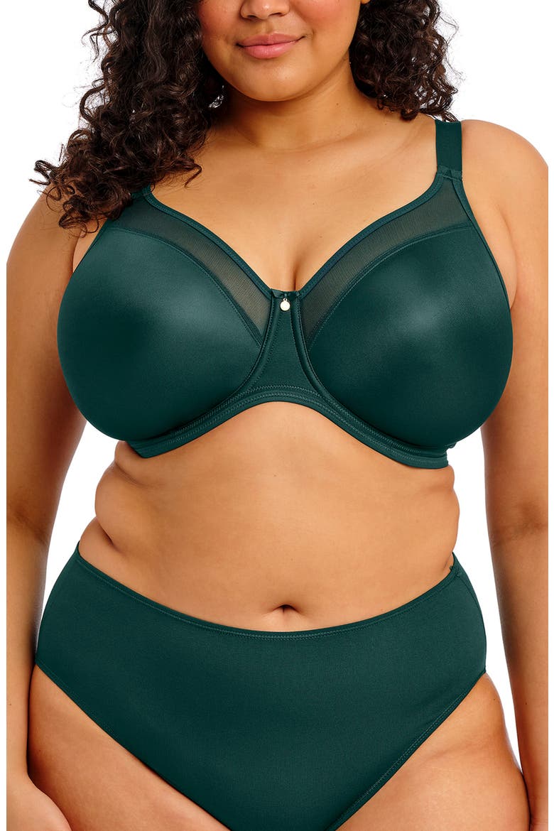 Smooth Underwire Bra, Main, color, DEEP EMERALD