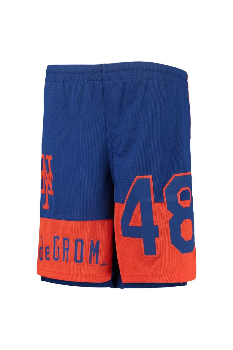 Youth Jacob deGrom Royal New York Mets Pandemonium Name & Number Shorts, Alternate, color, Royal