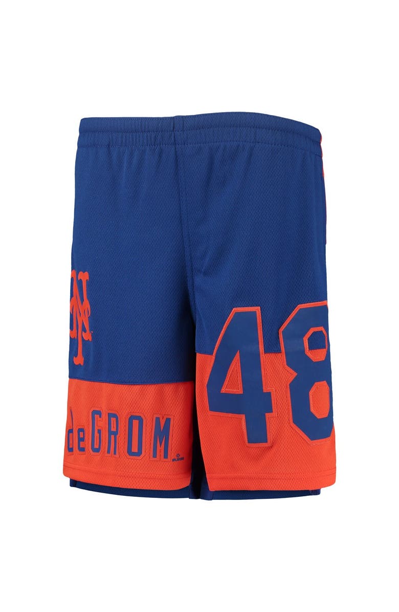 Outerstuff Youth Jacob deGrom Royal New York Mets Pandemonium Name & Number Shorts, Alternate, color, 