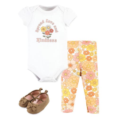 Hudson Baby Cotton Comfort 3pk Bodysuit, Pants, And Shoes In Multi
