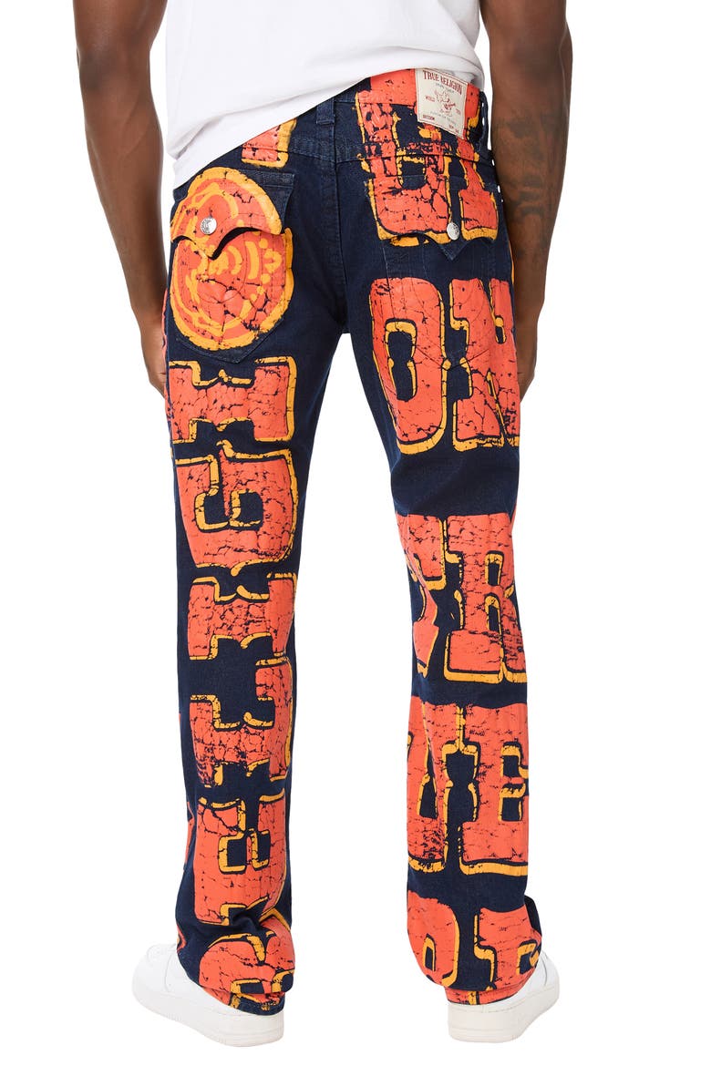 Ricky Logo Straight Leg Jeans, Alternate, color, WHISKEY RAG INDIGO MED
