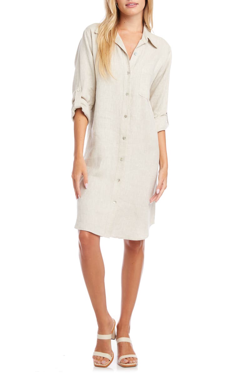 Karen Kane Linen Shirtdress, Main, color,