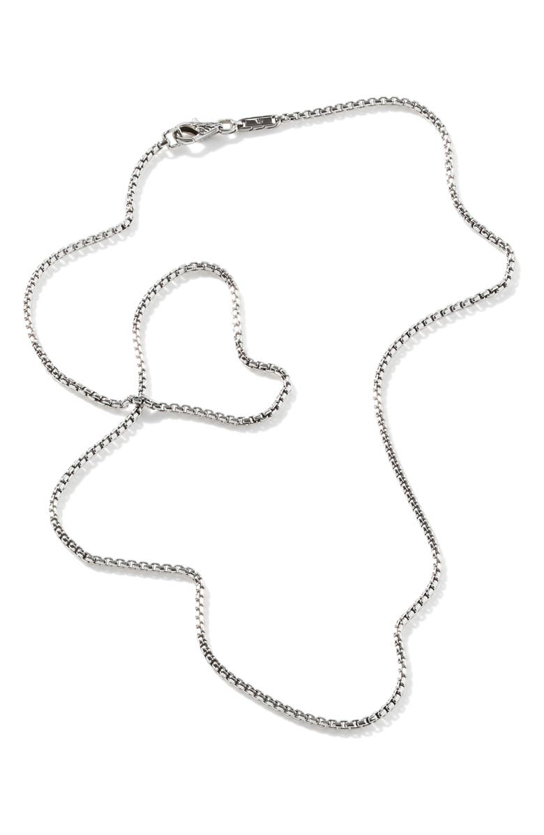 John Hardy Box Chain Necklace, Alternate, color, Silver