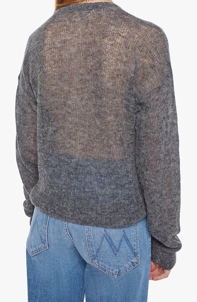 MOTHER The Crop Alpaca Blend Cardigan, Alternate, color, Heirloom Grey