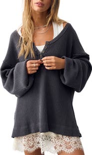 Free People Montreal Henley Thermal Top