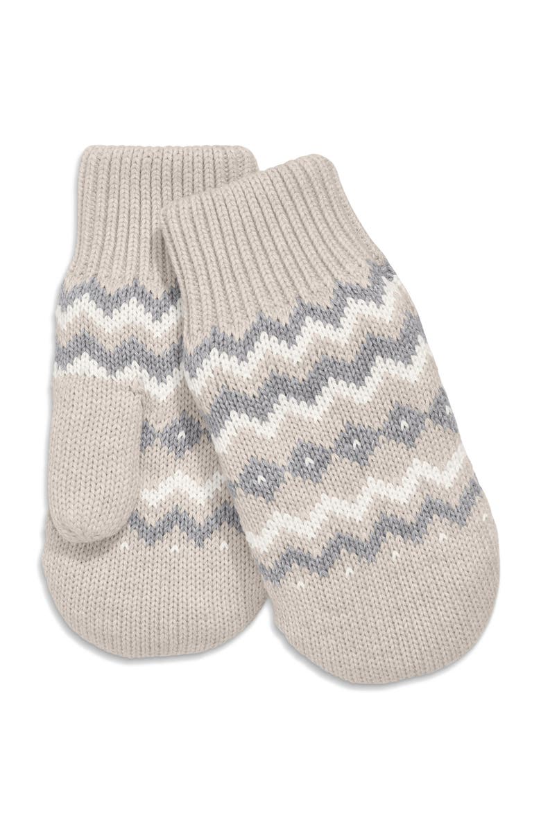 Primary Kids Fleece-Lined Fair Isle Mittens, Alternate, color,