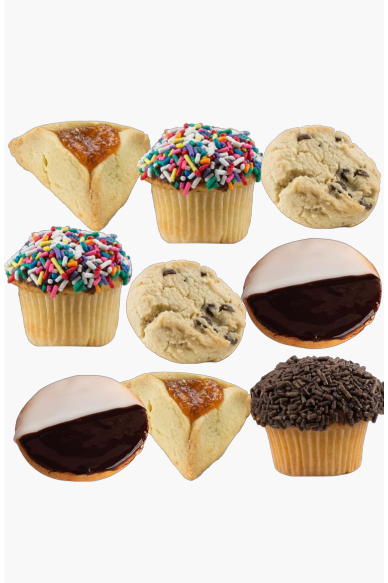 47 Piece Assorted Food Basket with Cookies, Cupcakes, and Cake, Alternate, color, None
