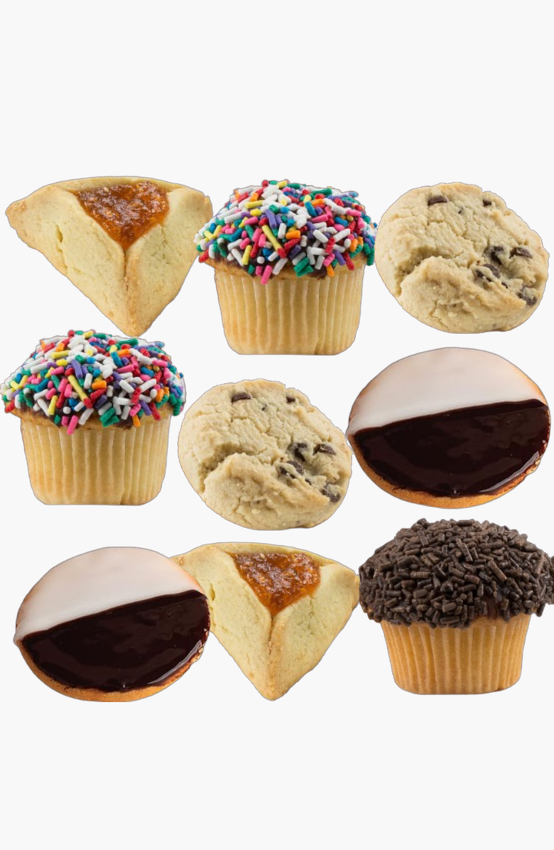 Lovery 47 Piece Assorted Food Basket with Cookies, Cupcakes, and Cake, Alternate, color, NO COLOR