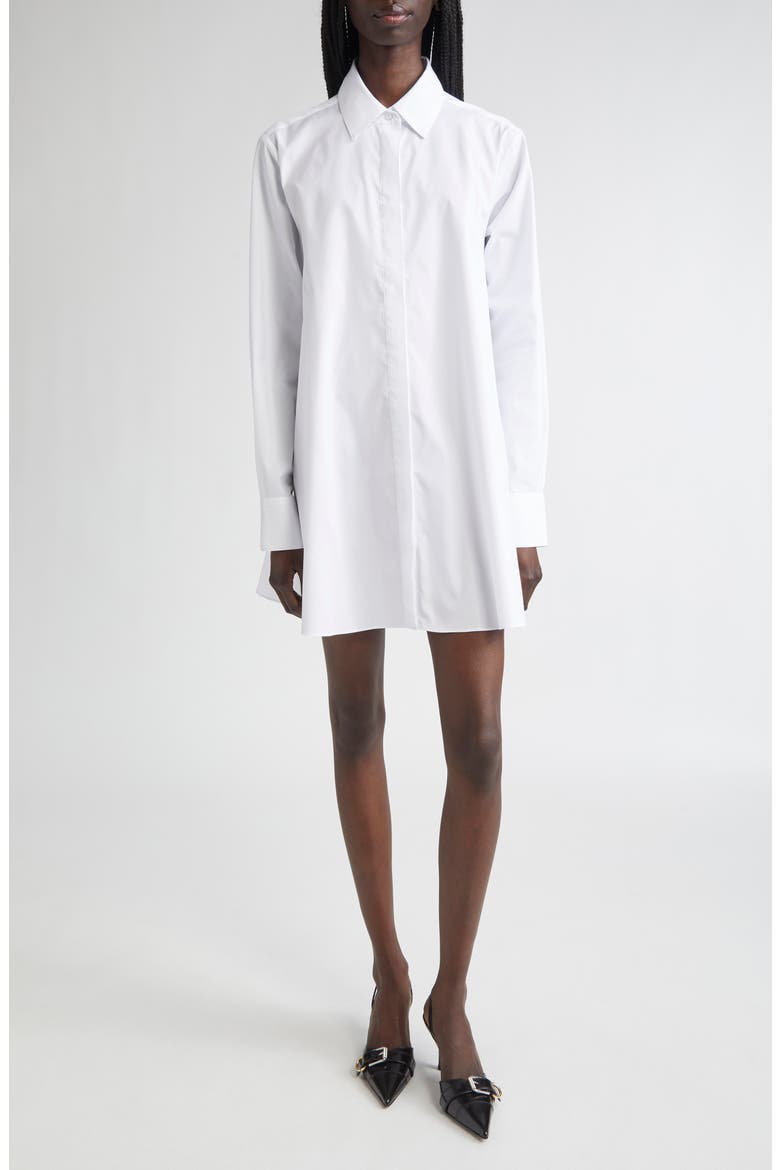 Gaia Button-Up Shirtdress, Main, color, WHITE