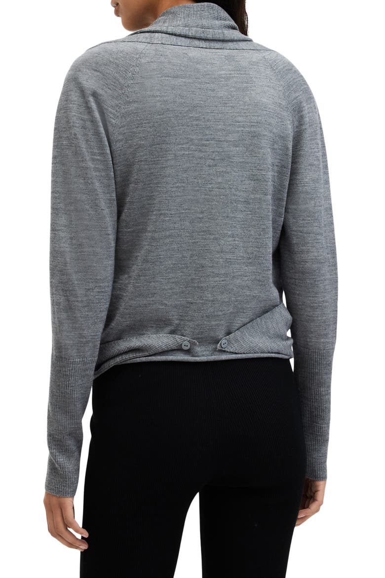 Wasson Pirate Wrap Merino Wool Cardigan, Alternate, color, GREY MARL